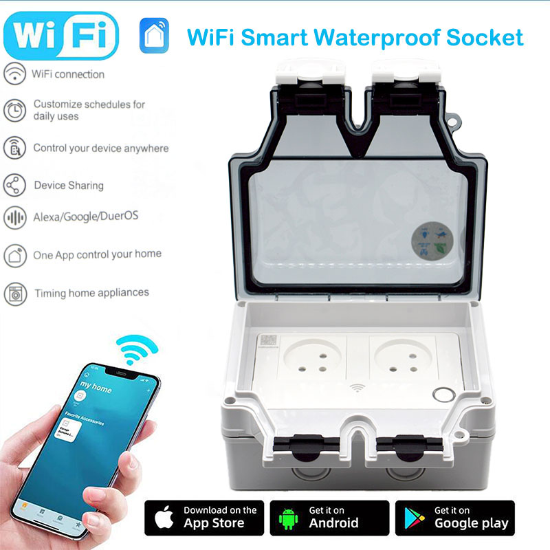 Outdoor Power Outlet Waterproof - Soket Pintar 16A IP66 Tahan Air