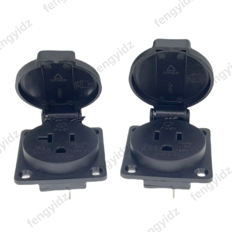Hitam 125V 15A 20A IP44 CE Ame - Outdoor Power Outlet Waterproof ulasan dan harga