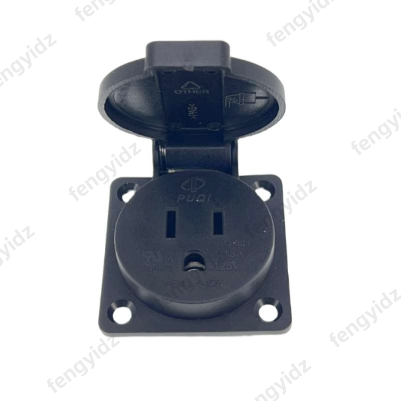 Hitam 125V 15A 20A IP44 CE Ame - Outdoor Power Outlet Waterproof ulasan dan harga