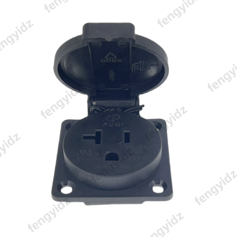 Hitam 125V 15A 20A IP44 CE Ame - Outdoor Power Outlet Waterproof ulasan dan harga