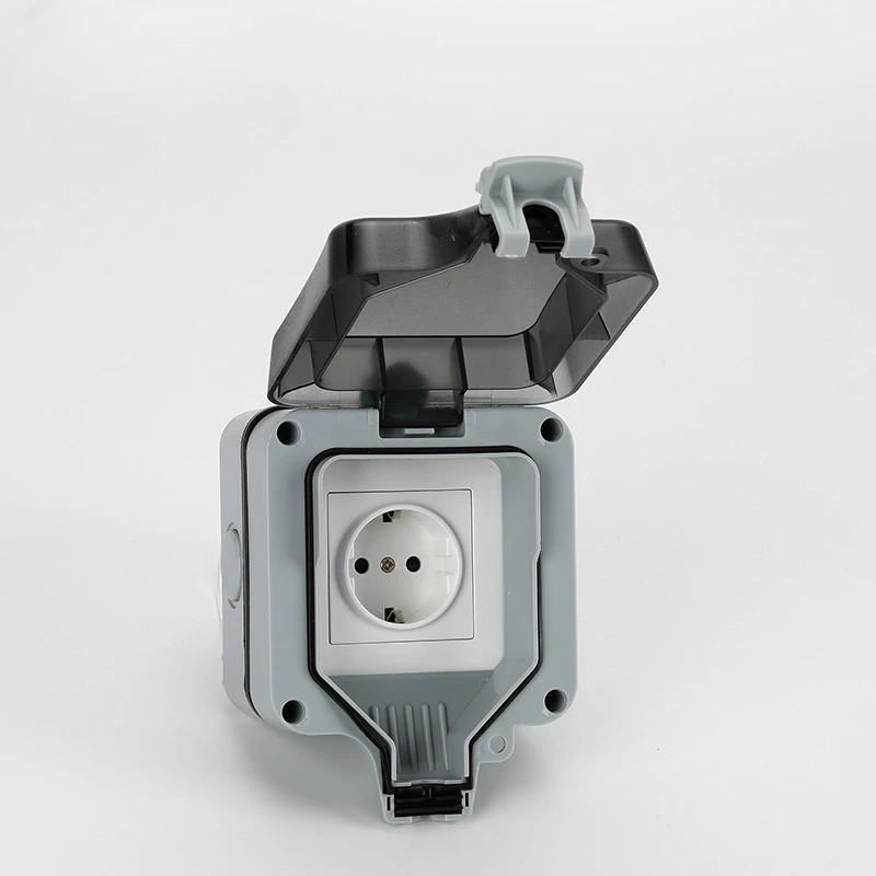 EU KR Soket Tahan Air Dinding  - Outdoor Power Outlet Waterproof ulasan dan harga