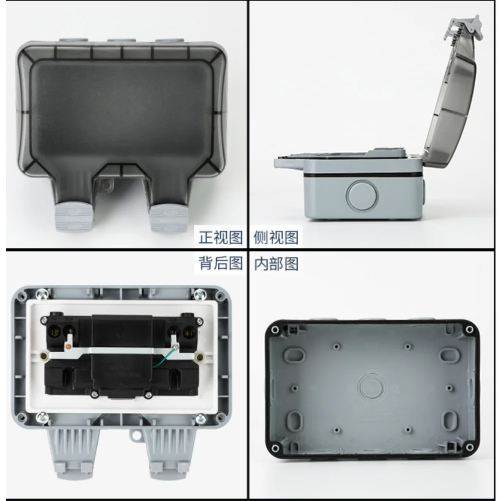 EU KR Soket Tahan Air Dinding  - Outdoor Power Outlet Waterproof ulasan dan harga